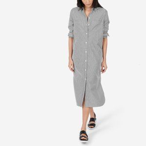 Everlane The Striped Cotton Poplin Shirt Dress 00